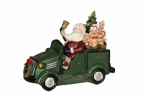 Santa In Car Poly