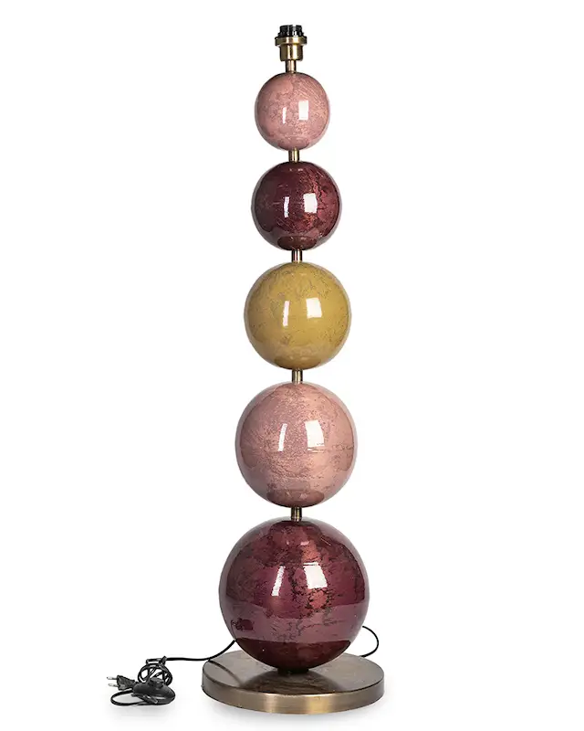 Golvlampa Multi Stone 5 Plommonröd