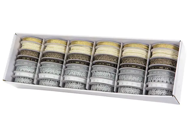 Dekorationsband Display Grå/Brun Mix 48 st