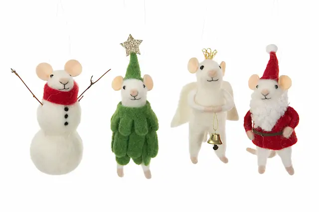 Hänge Ulldjur Möss Juletid Mix
