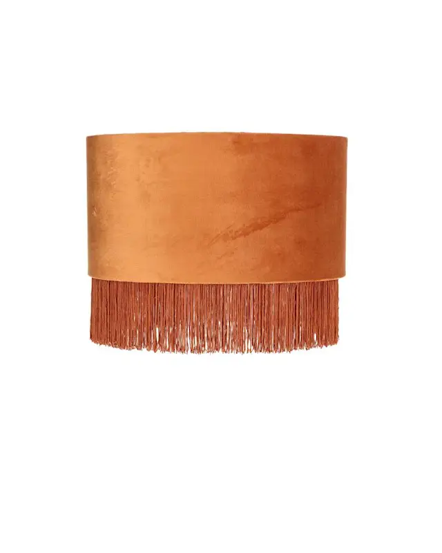 Lampshade Frans Velvet Cylinder Rust