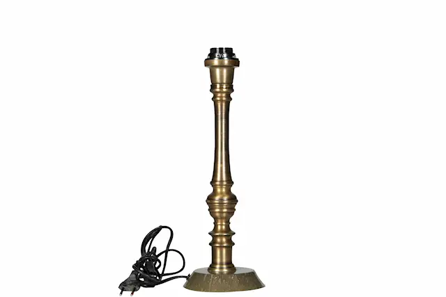 Lampfot Antik Mässing Olive