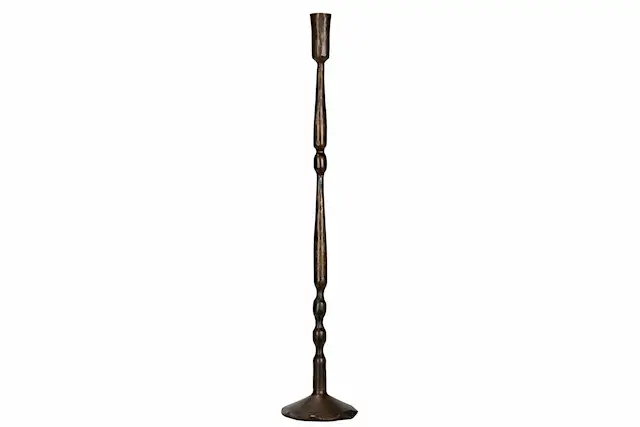 Ljusstake Metall Hög Brun