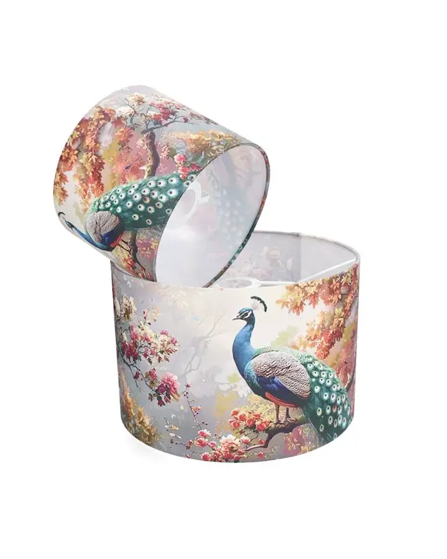 Lampskärm Påfågel