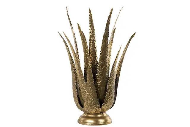 Ljusstake Aloe Vera Guld
