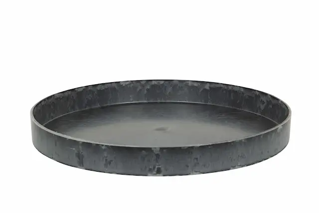 Bricka Rund Grå