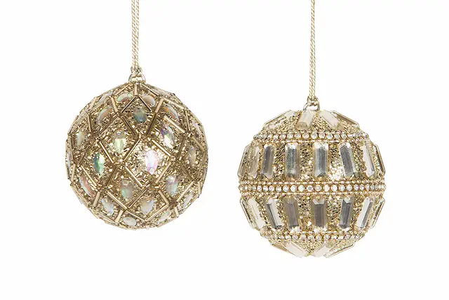 Joulupallo hohtava pyöreä kulta