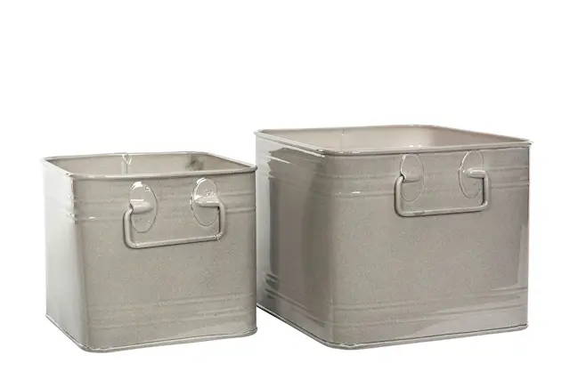 Pot Square Enamel Sand