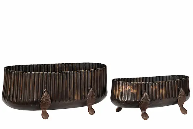 Pot Rand Oblong Antique Brown