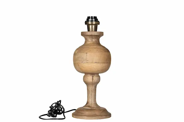 Lamp Base Antique Wood