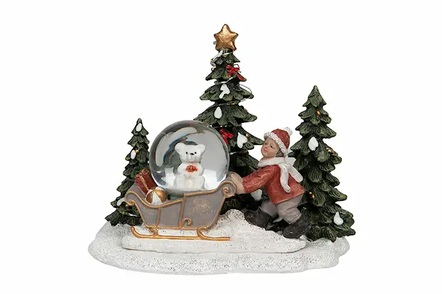 Snöglob Pojke LED-ljus