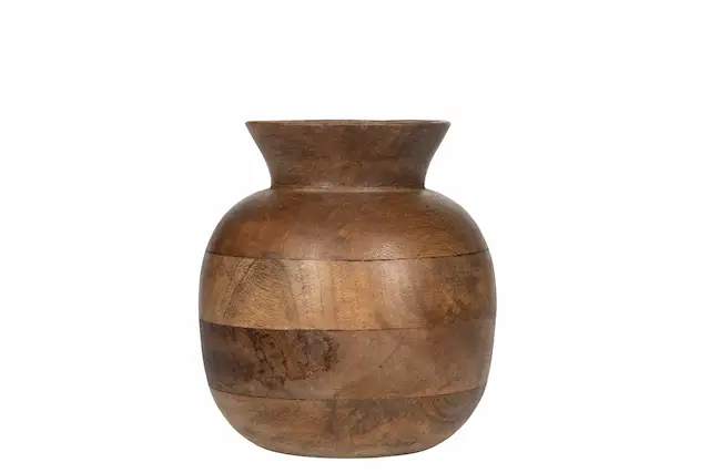 Vase Lucky Wood Brown