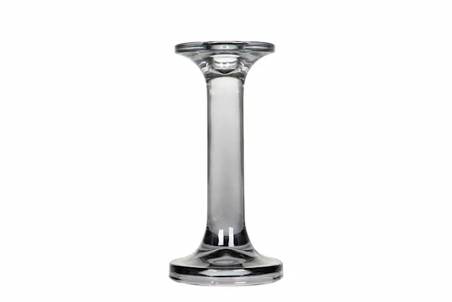 Ljusstake Glas Stil Smokey Grey