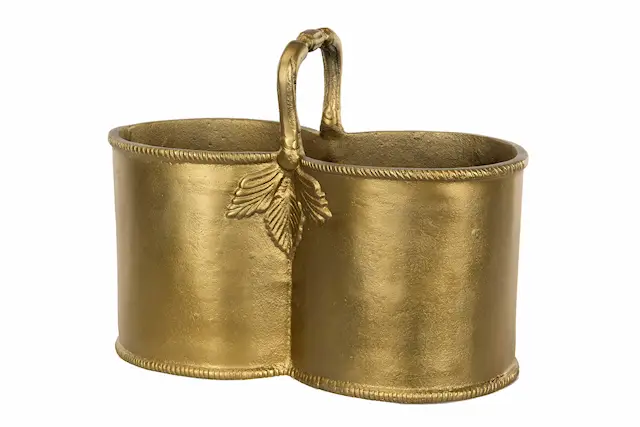 Wine Cooler Double Antique Gold