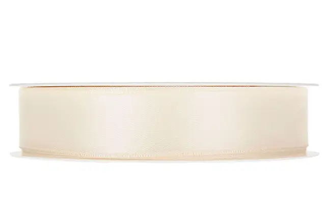 Dekorationsband Dubbelsatin Creme 25 mm