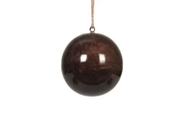 Ripustettava koriste metallipallo brown onyx