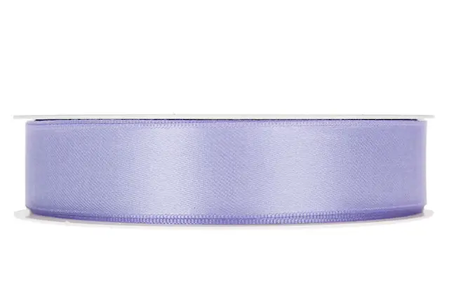 Dekorationsband Dubbelsatin Ljuslila 25 mm