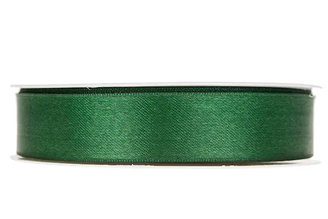 Dekorationsband Dubbelsatin Grön 25 mm