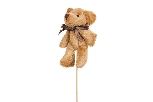 Stick Nalle Rosett Brun