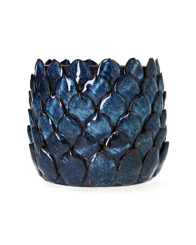 Kruka Kronärtskocka Hedvig Blue Glaze L