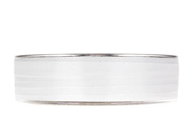 Dekorationsband Basic Vit 10 mm