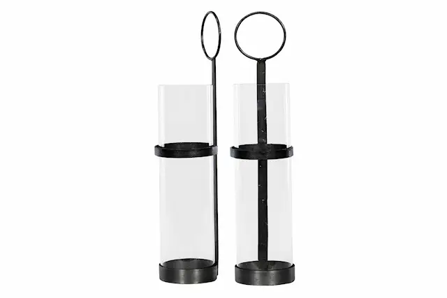 Ljuslampett Vägg Svart