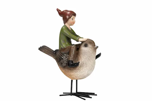 Dekoration Pojke och Fågel