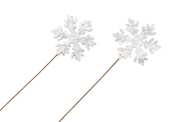 Stick Näver Snöflinga Vit