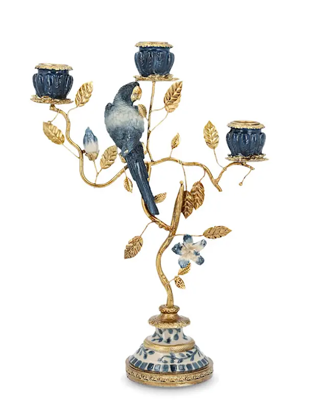 Ljusstake Fågelblad Blå