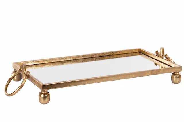 Tray/Mirror Oblong Brass