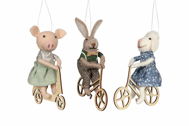 Hänge Ulldjur På Cykel Mix