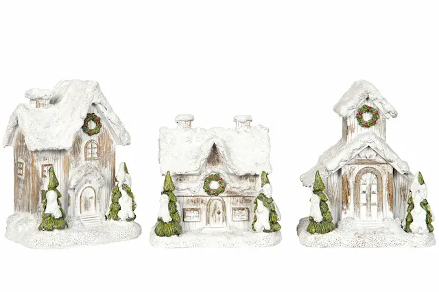Dekoration Hus Snöstad Mix