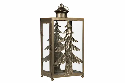 Lantern Christmas Tree Antique Champagne