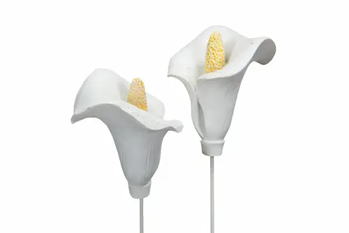 Stick Blomma Kalla Vit Poly