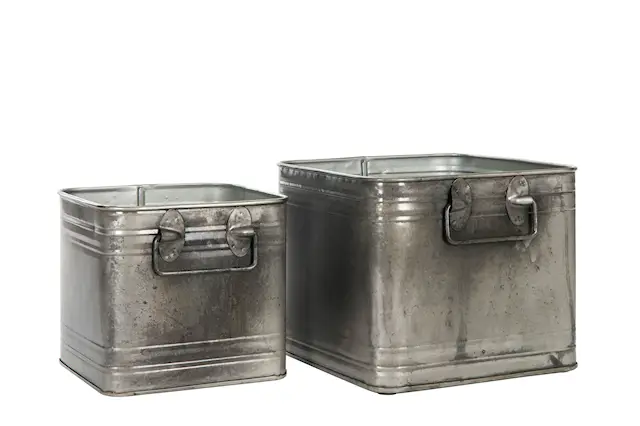 Kruka Kvadrat Cloudy/Rusty