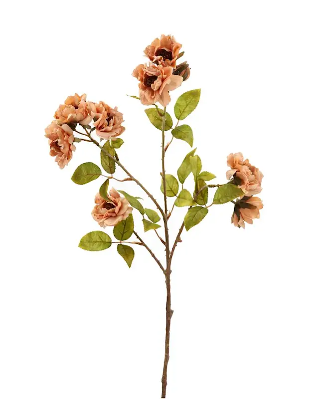 Artificial Flower Spray Rose Apricot