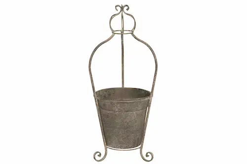 Pot Crown Metal Green