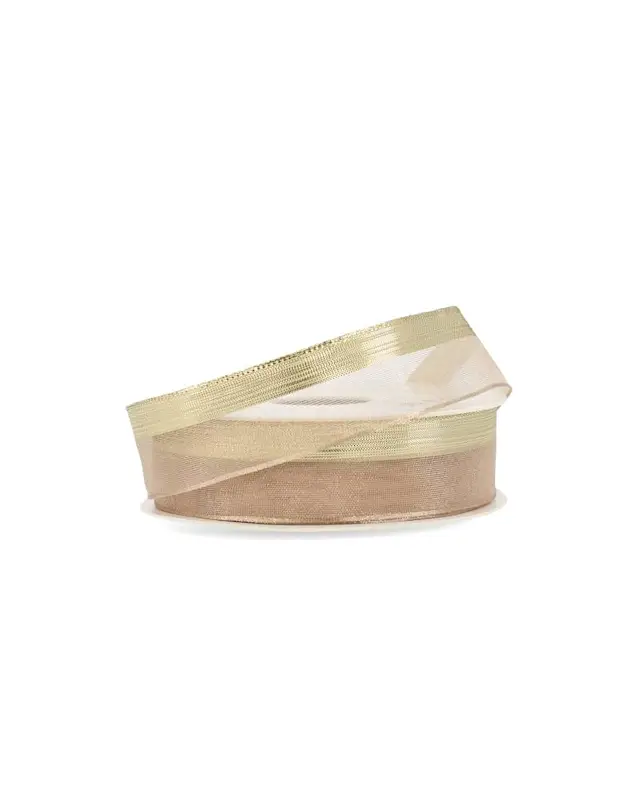 Dekorationsband Organza Sand