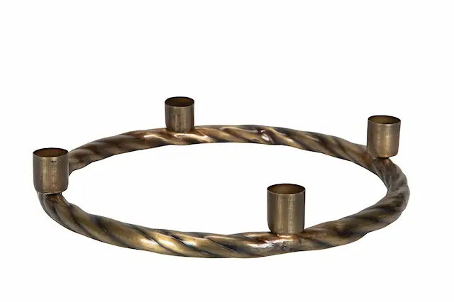 Ljusstake Twisted Antik Mässing