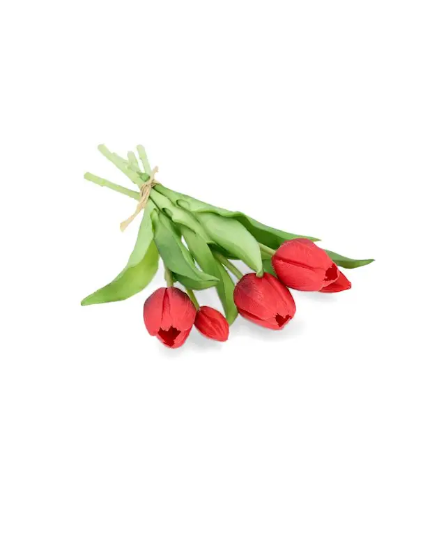 Artificial Flower Tulip Bouquet Red