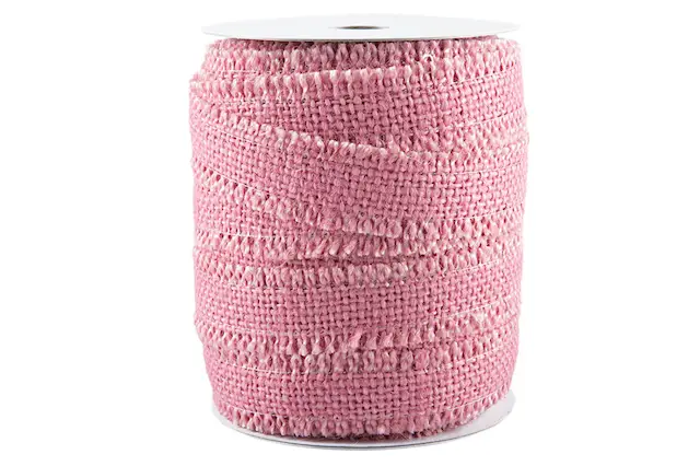 Dekorationsband Jute Rosa 20 mm