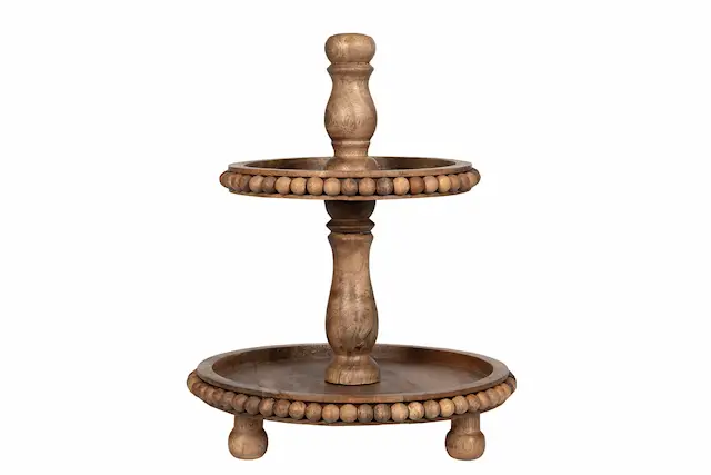 Våningsfat Marble Trä Brun