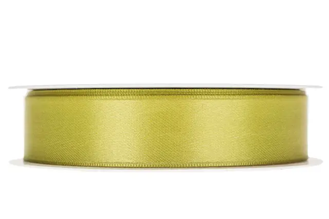 Dekorationsband Dubbelsatin Oliv 25 mm
