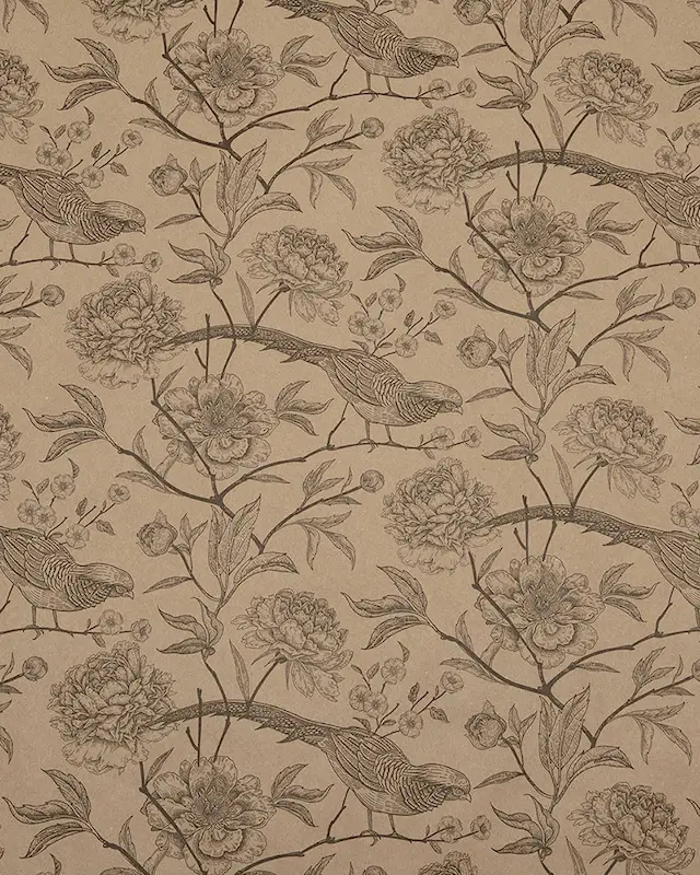 Presentpapper Dubbelsidigt Natural Bird