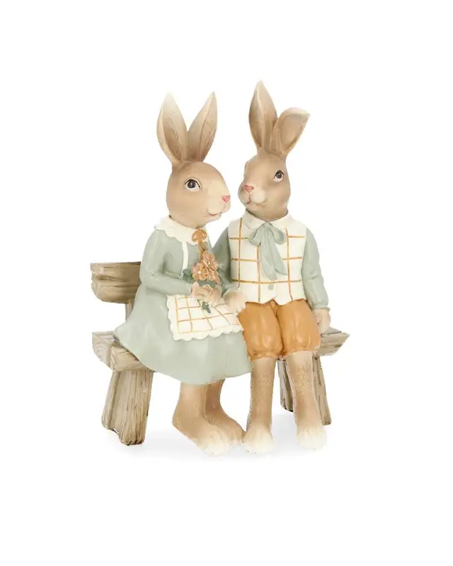 Dekoration Kaninpar Bänk