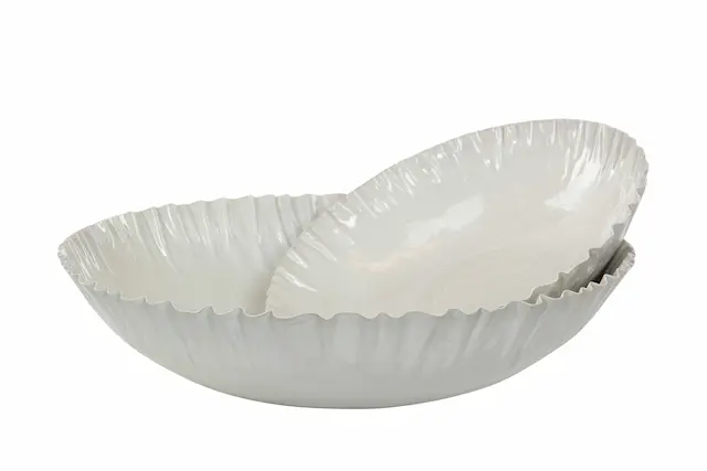 Skål Plisse Emalj Shell