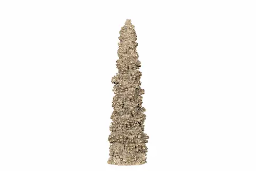 Fir Pine Cone Champagne Poly